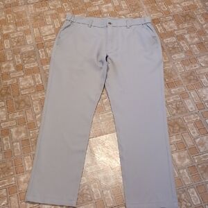 Classic Light Gray Chinos for Men Veboon Proflex Pants 34x30 Golf Pants